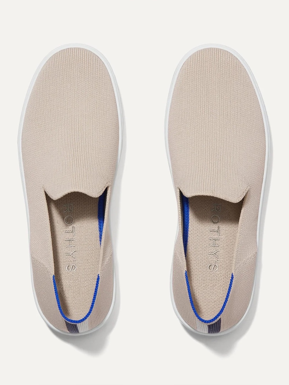 Rothy’s The Loafer Slip-On Sneakers Sand Knit Women’s Shoes